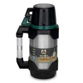 Термос Арктика 110-1500 питьевой, black/green 1.5 black/green 1