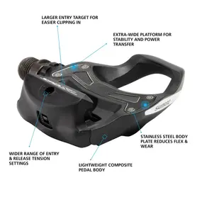 Педали Shimano PD-RS550L, с шипами, цв. чёрный 2