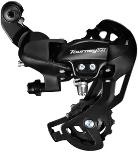 Переключатель задний Shimano Tourney, TX800, 7/8ск., крепление на петух, Цвет серебристый.ERDTX800SGSS 1