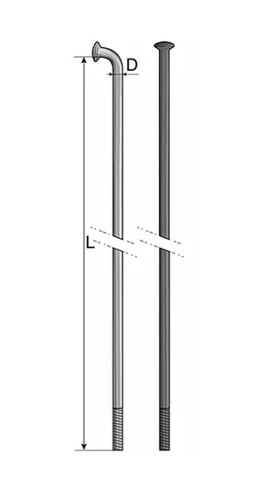 Спица Mach1 Galva, black 2x298mm black 2
