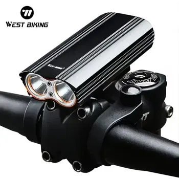 WEST BIKING, водонепроницаемый двойной фонарь T6 1