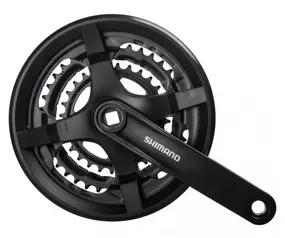 Система Shimano TY301, 170мм, 48/38/28T,черн,б/упДлина шатуна: 170 мм, 1