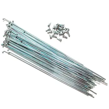 Спицы 14G x 244мм + головки 12мм (144 шт., серебристый) 1