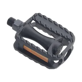 Педали Longus, детские, пластик, резьба 1/2", насыпн. подшипн., черные 1