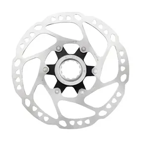 Тормозной диск (ротор) Shimano SM-RT64 203mm center lock, со стоп. Кольцом (внутр. шлицы) 203mm silver 1