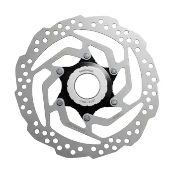 Тормозной диск (ротор) Shimano SM-RT10-2 180mm center lock, с lock ring, только для пласт 180mm silver 1