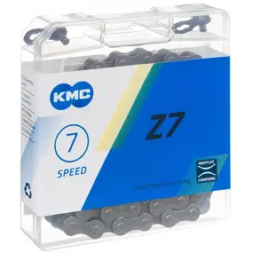 Цепь для велосипеда KMC Z7 116 звеньев (в боксе, с замком) 1