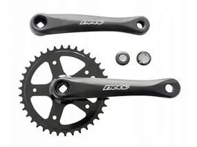 Шатуны NECO NSA-1005 38T, алюм, 170mm, 3/32, чёрный 1