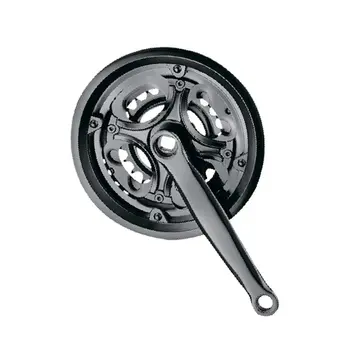 Шатуны NECO NSS-3013 28/38/48T, с защитой, сталь, 170мм, чёрный 1