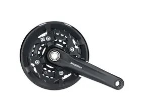 Система шатунов Shimano FC-MT300-3, 175мм, Holowtech II, 40/30/22, с защитой, черная 1