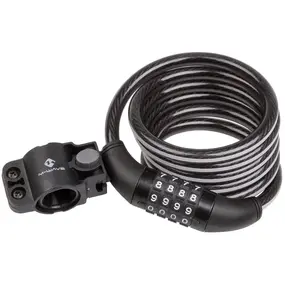 Велозамок кодовый тросовый M-Wave DS 10.18 со светоотражающей полосой 10/1800 black 1