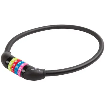 Велозамок кодовый тросовый M-Wave DS 12.6,5 S силиконовый, black 12/650 black 1