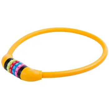 Велозамок кодовый тросовый M-Wave DS 12.6,5 S силиконовый, orange 12/650 orange 1