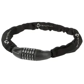 Велозамок кодовый цепной M-Wave C 6.8,5 в текстиле 8/1500 black 1