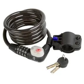 Велозамок кодовый+ключи M-Wave DS 10.18 L со светодиодом, black 10/1800 black 1