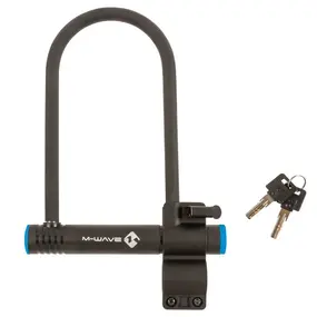 Велозамок с ключами U-образный M-Wave B 245 197/245 black 1