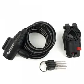 Велозамок с ключами тросовый Author ASL-31 8/1500 black 1
