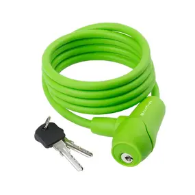 Велозамок с ключами тросовый M-Wave S 8.15 S силиконовый, green 8/1500 green 1