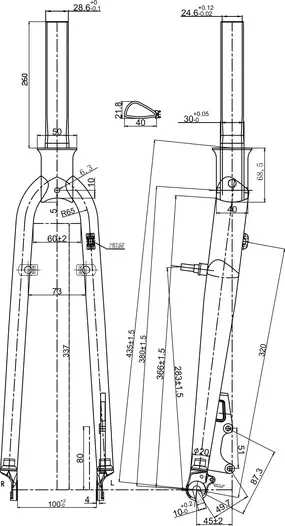 Вилка Force, TREK 28" Al 1.1/8" A-H D+V, черный матовый 2