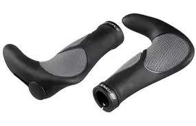 Грипсы рога Force GEL OneSideLock, рога 102mm 140mm black/grey 1
