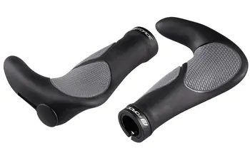 Грипсы рога Force GEL OneSideLock, рога 102mm 140mm black/grey 1