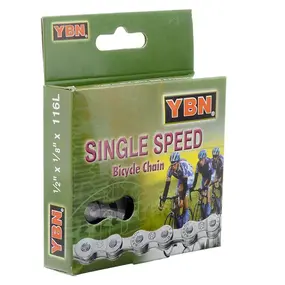 Цепь S410 1/2"x1/8" 116 звеньев, для 1 скор. велосипедов, в инд. упак. YBN 1