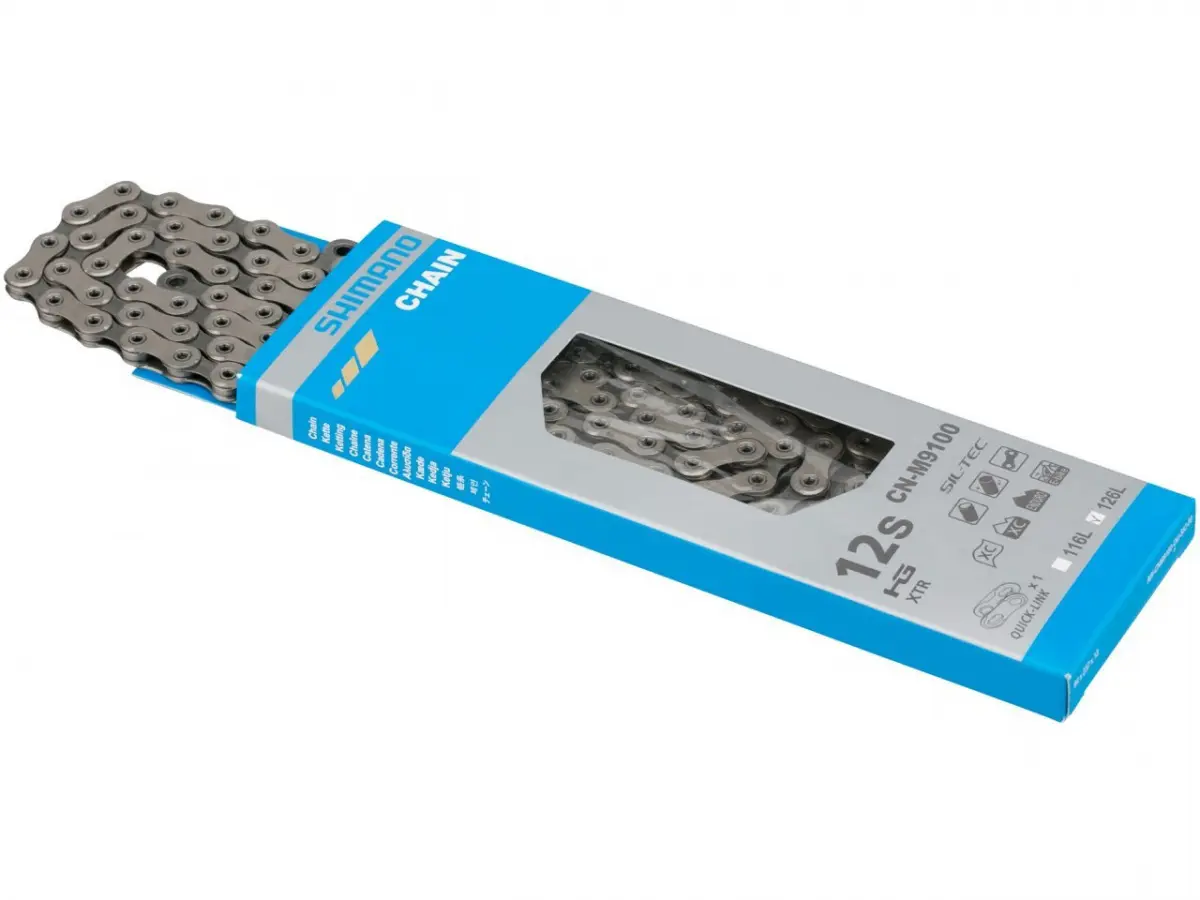 Цепь Shimano CN-M9100, 12ск, 126 зв. + QuickLink 1