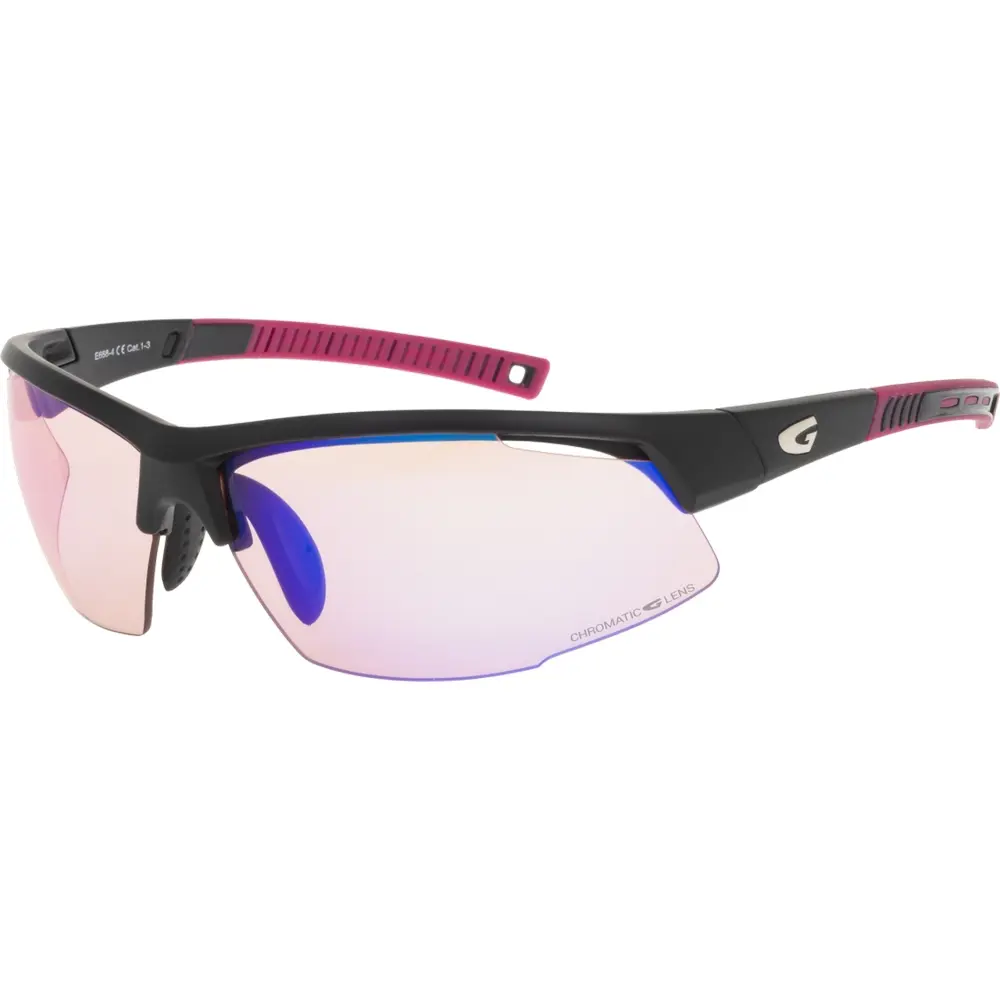 Очки GOG E668-4 Chromatic (Линза: reflex blue) n/a matt black/pink 1