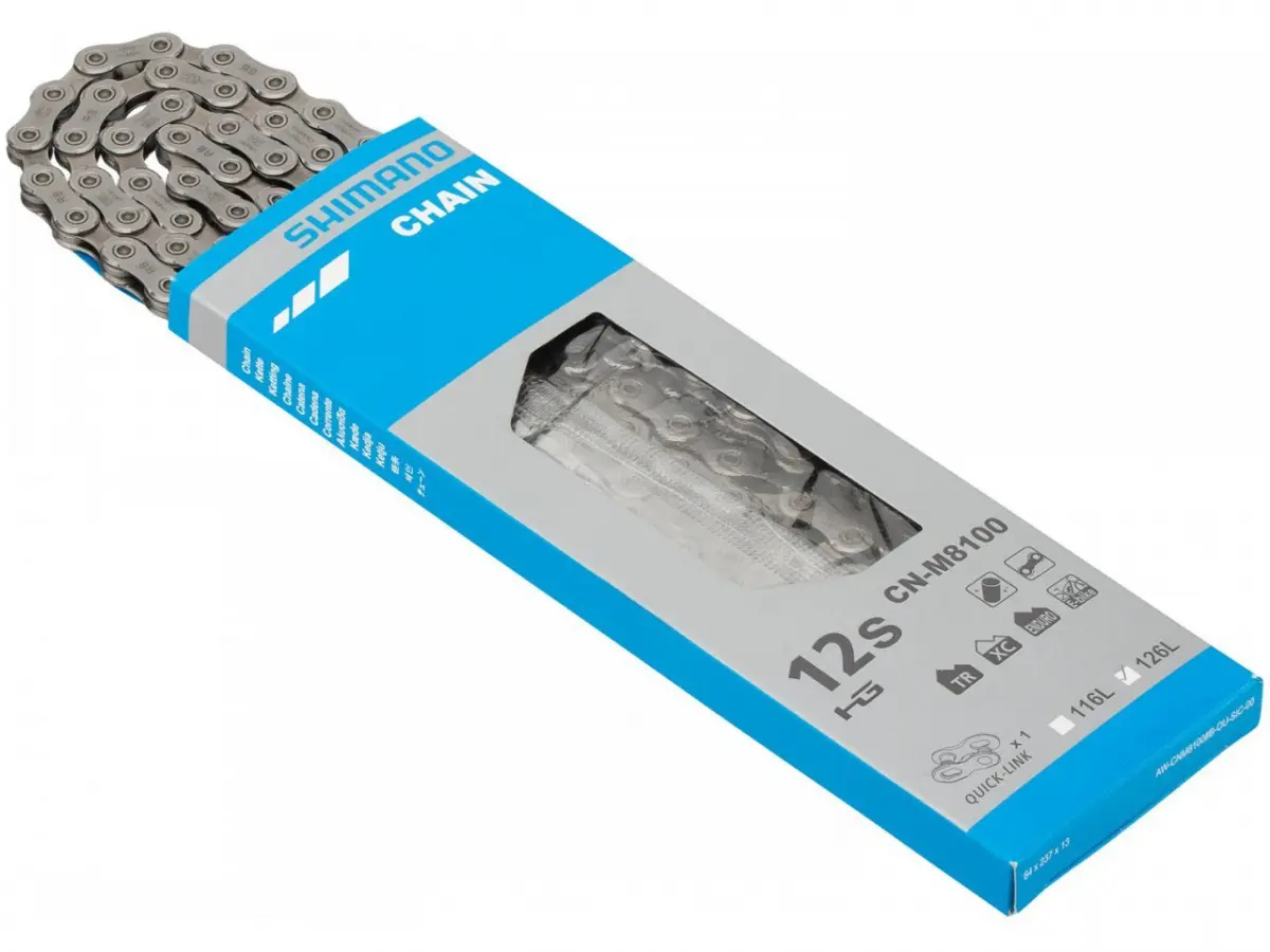 Цепь Shimano CN-M8100, 12ск, 126 зв. + QuickLink 1