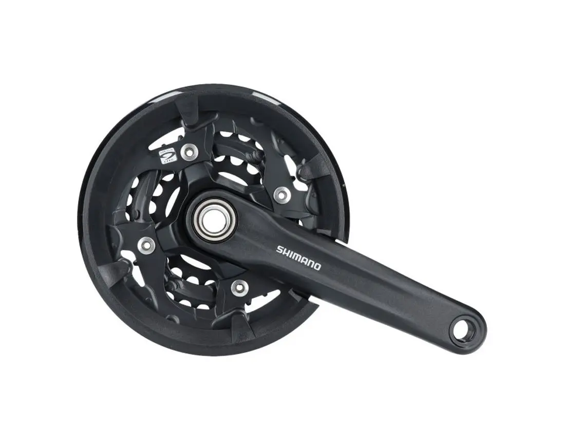 Система шатунов Shimano FC-MT300-3, 175мм, Holowtech II, 40/30/22, с защитой, черная 1
