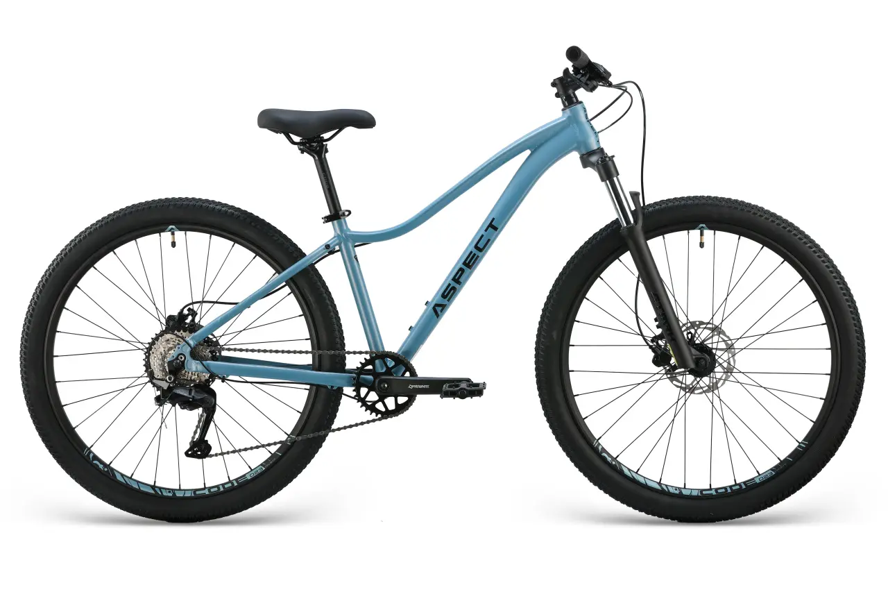 Велосипед Aspect ALMA ELITE 27,5" (2025) M (18") серо/голубой 1