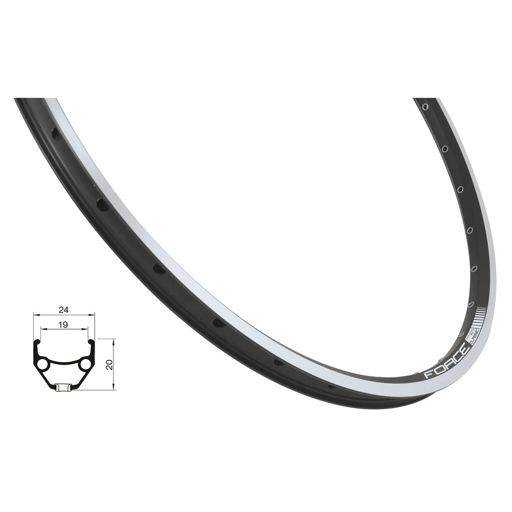 Обод 26" Force Classic 19mm, silver 26" 32H silver 1