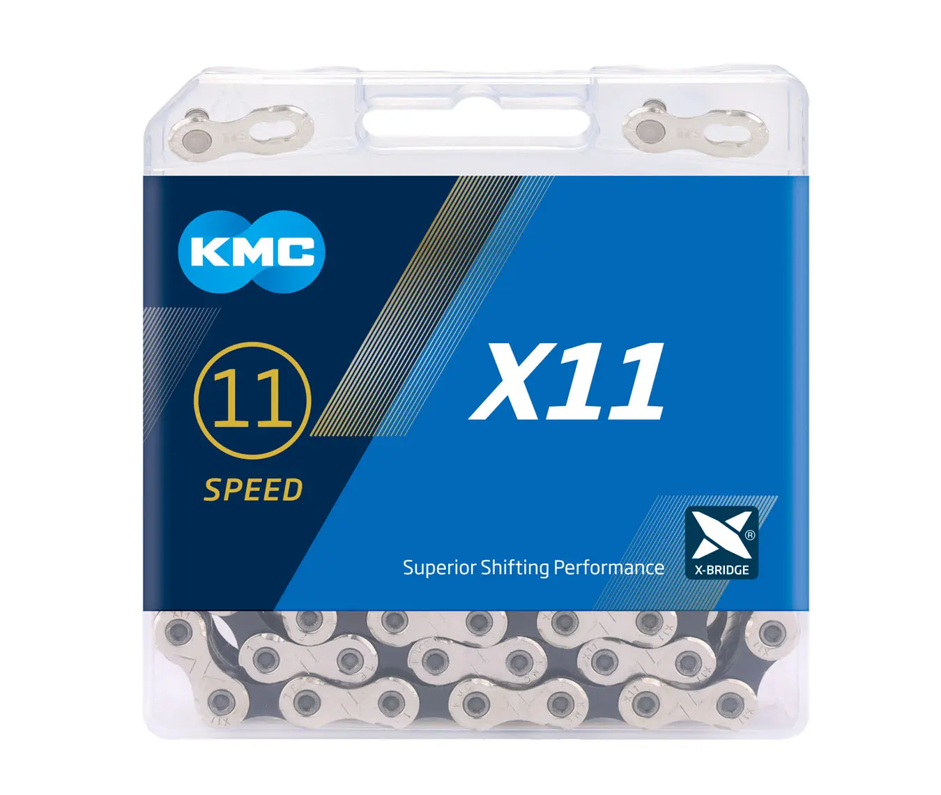 Цепь KMC X11 (118 зв., серебристый/чёрный) 1