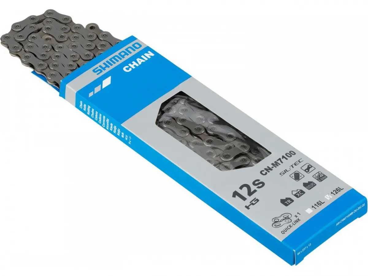 Цепь Shimano CN-M7100, 12ск, 126 зв. + QuickLink 1