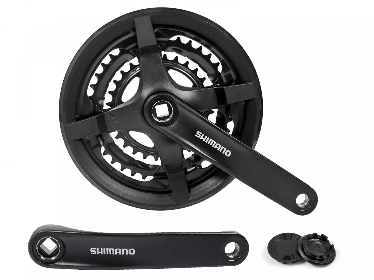 Система шатунов Shimano FC-TY301 (черный/170мм 42-34-24 с защитой) 1