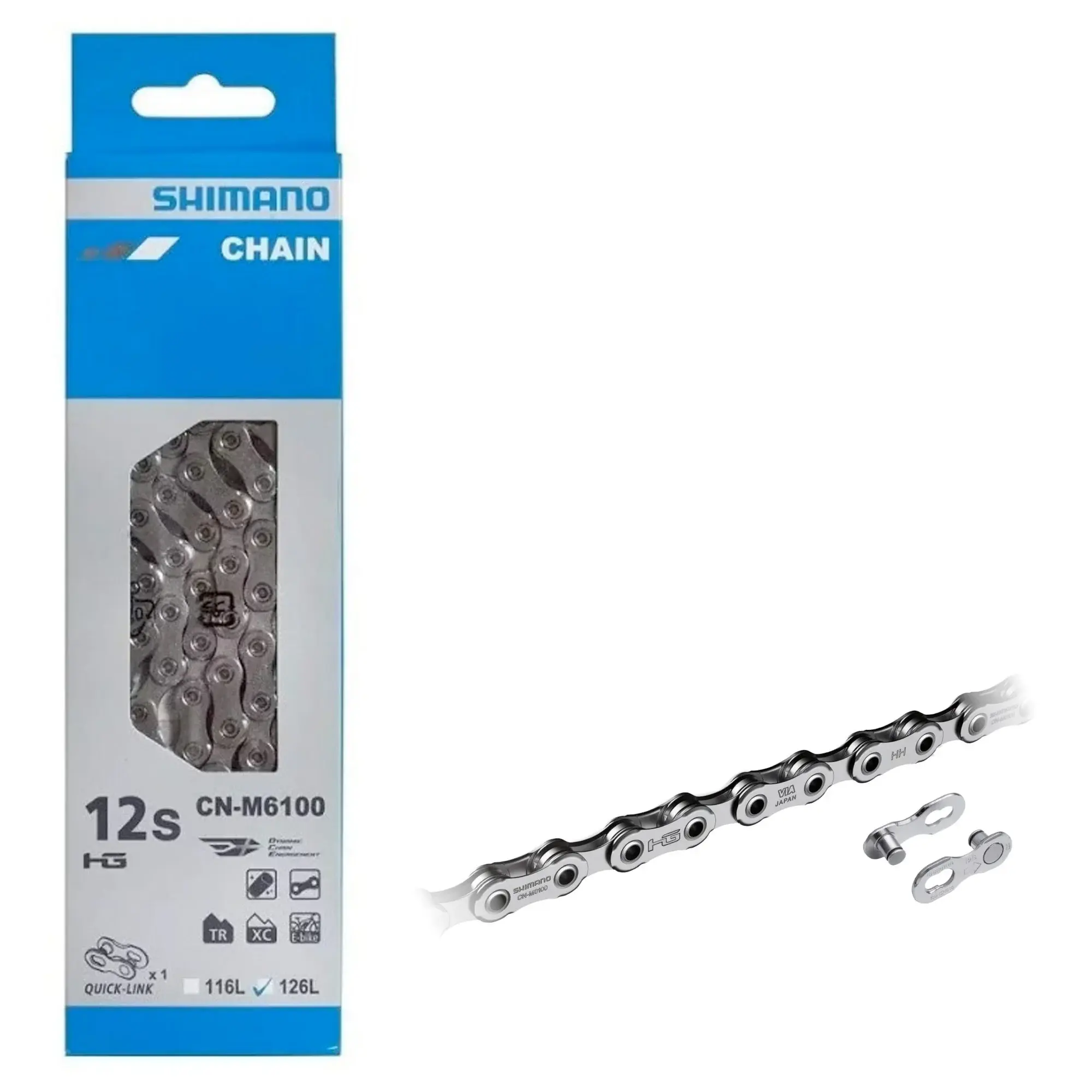 Цепь Shimano Deore M6100, 12скр, 126зв,с замком 1