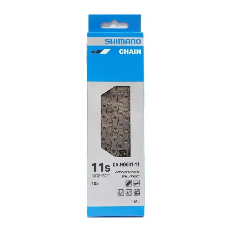 Цепь Shimano HG601, 11ск, 116 зв., амп.пин (1шт), ROAD/MTB/E-BIKE совмест. 1