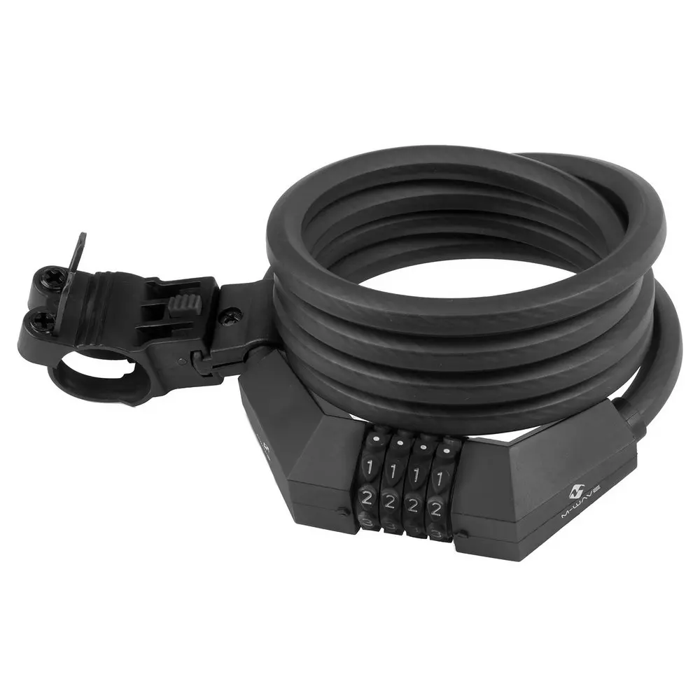 Велозамок кодовый тросовый M-Wave DS 12.18, black 12/1800 black 1