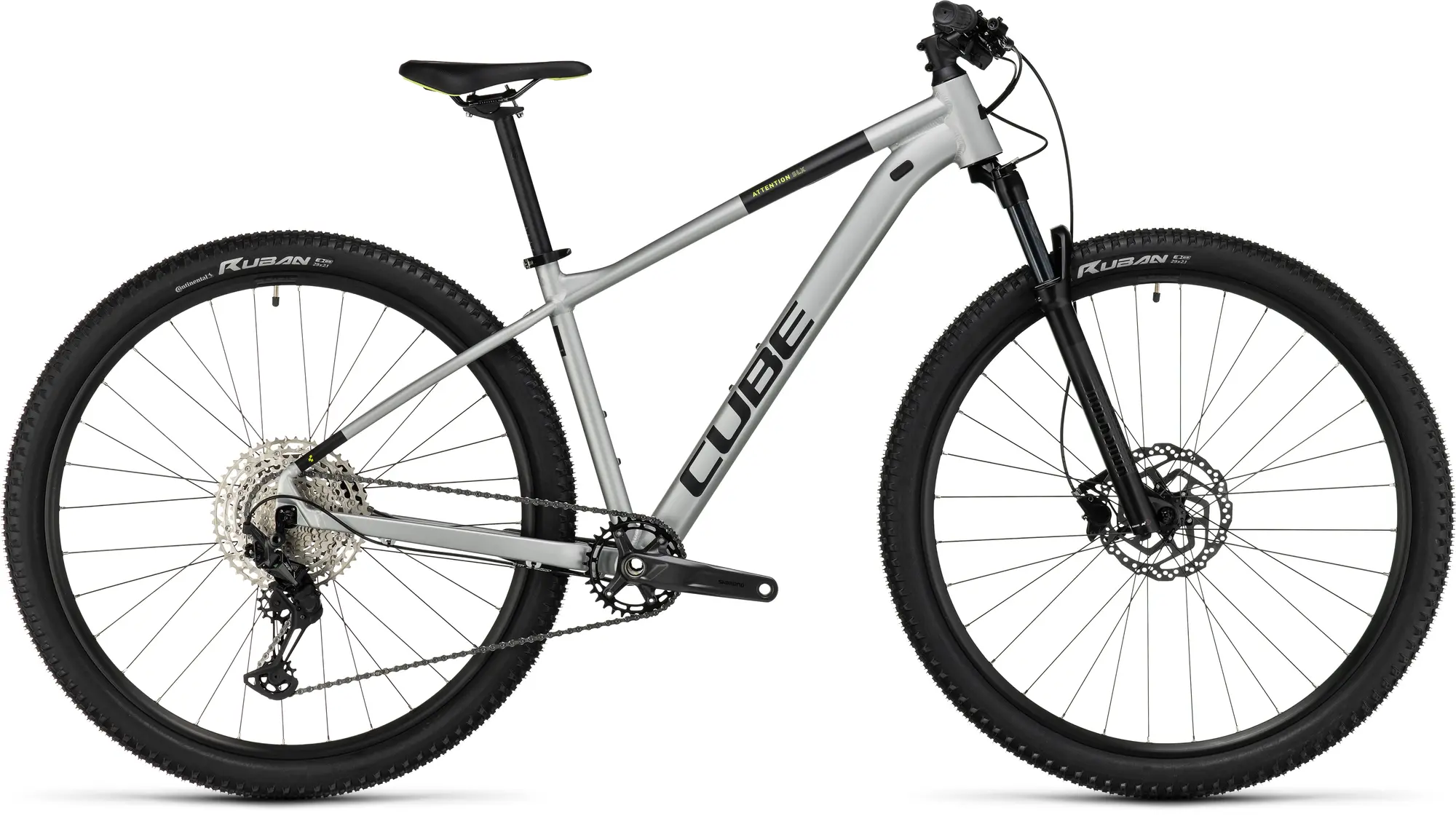 Велосипед Cube Attention SLX 29" 2024 (серо/лайм) 20" 12