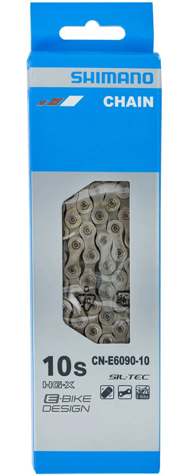 Цепь Shimano CN-E6090, 10ск. (10 ск./138 зв./серебристая) 1