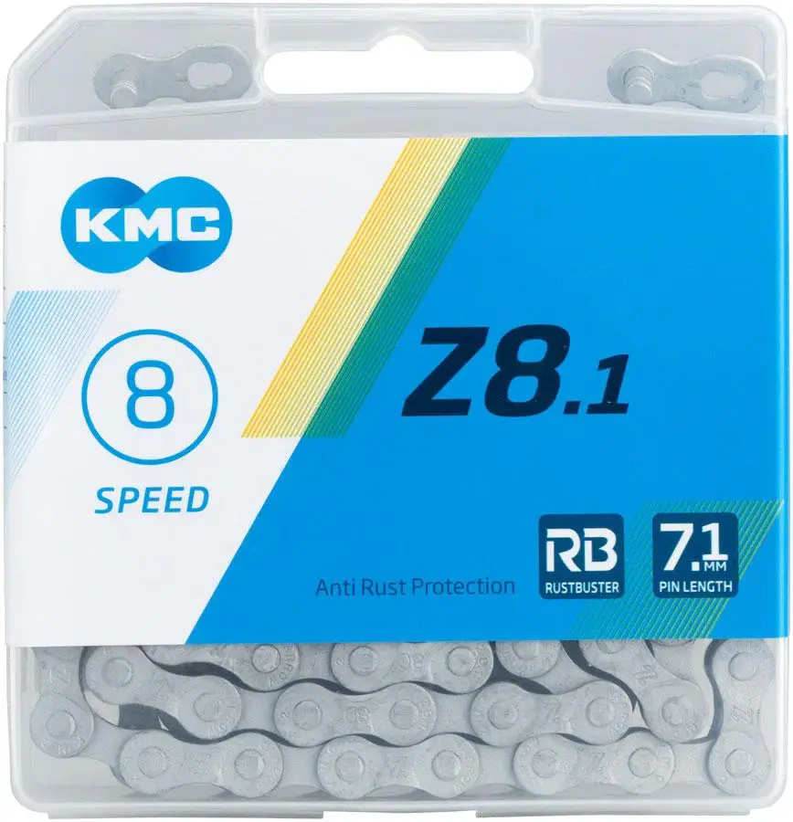 ЦЕПЬ ВЕЛОСИПЕДНАЯ, 8 ск, 1/2"X3/32"X116L RB (В БОКСЕ),Z8.1RB 1