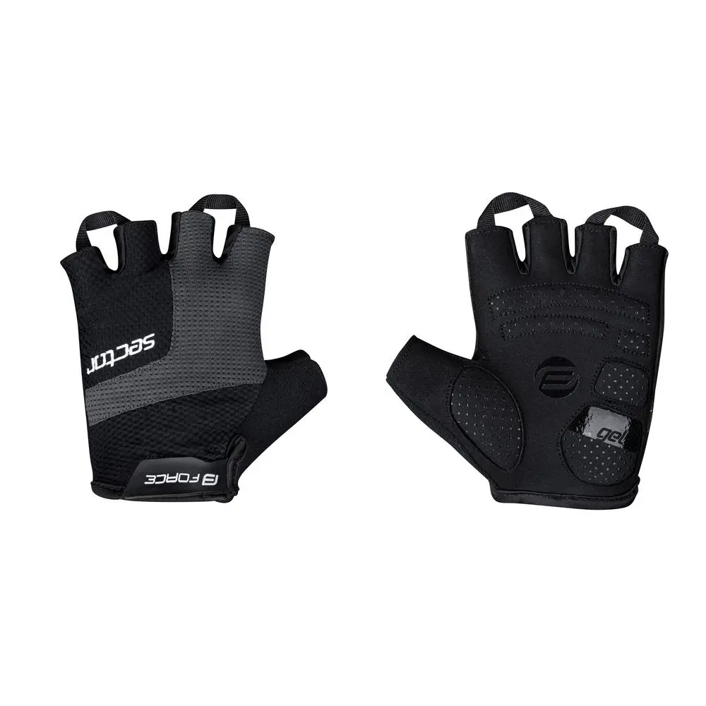 Велоперчатки короткие Force Sector Gel, black/grey L black/grey 1
