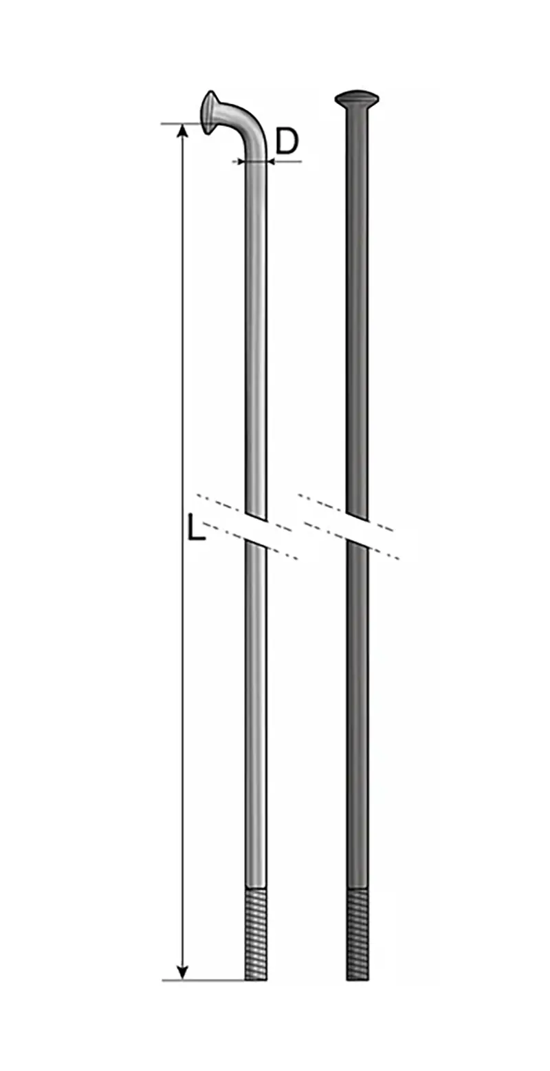 Спица Mach1 Galva, black 2x256mm black 2