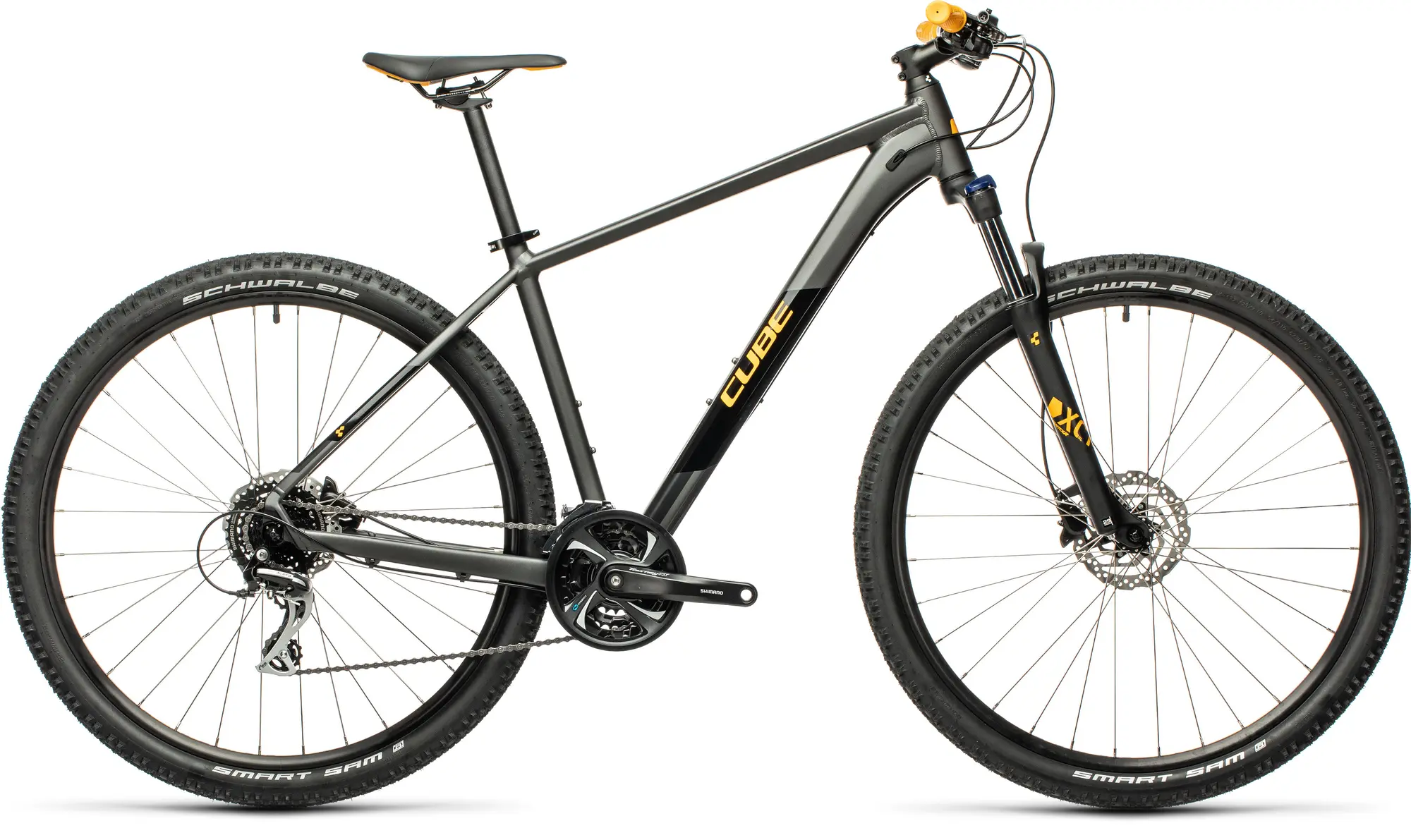 Велосипед Cube Aim Race 27,5" 2021 (серо/оранж) 16" 5