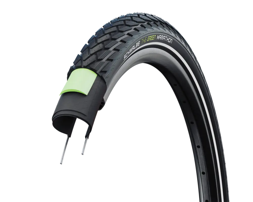 Покрышка Schwalbe, MARATHON, 28x1.75 (47-622), GreenGuard, 985гр, Black-Reflex 4