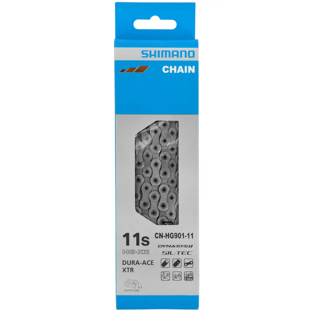 Цепь 11ск. Shimano XTR/Dura-Ace CN-HG901-11 116 звеньев с замком 11 silver 1