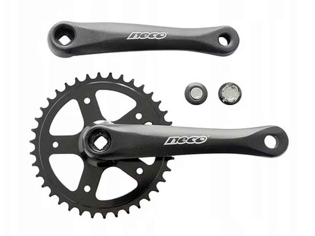 Шатуны NECO NSA-1005 38T, алюм, 170mm, 3/32, чёрный 1