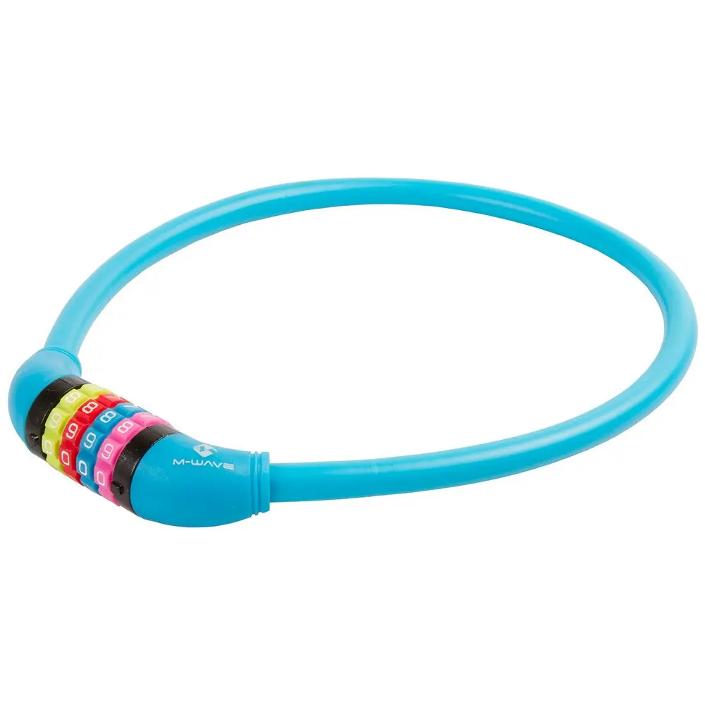 Велозамок кодовый тросовый M-Wave DS 12.6,5 S силиконовый, blue 12/650 blue 1