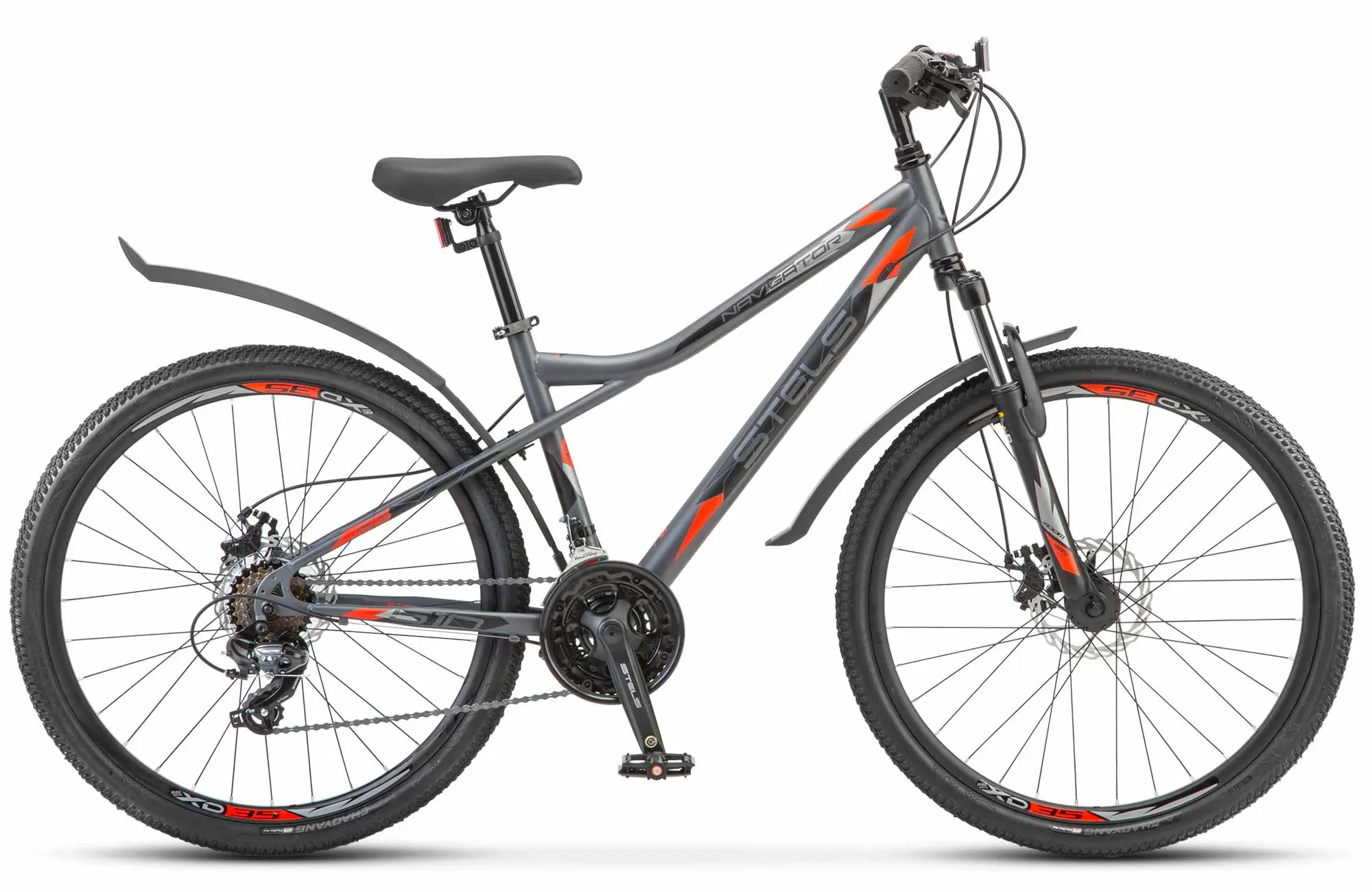 Велосипед STELS Navigator 510 MD 26 (14, антрацитовый/красный, разобранный, в коробке) 1