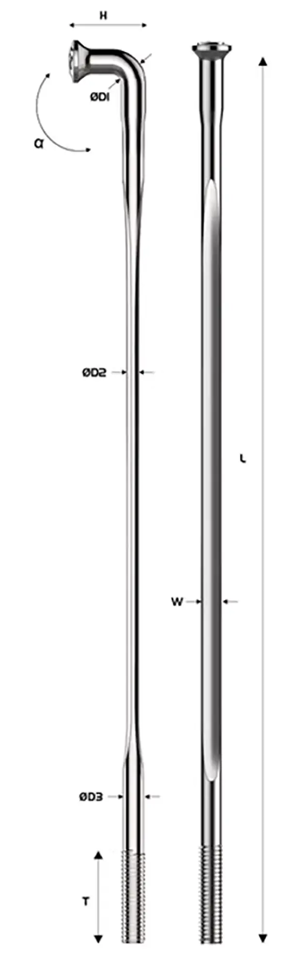 Спица Pillar PSR Wing 20 x 272мм SP, чёрный 2